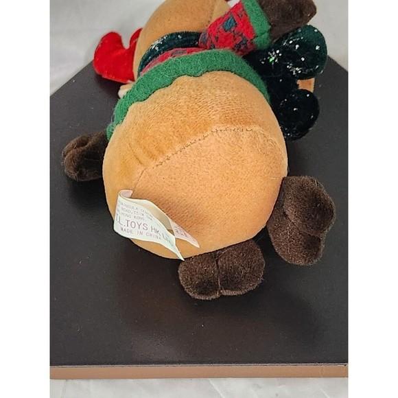 TL TOYS HK LTD Reindeer PLUSH Children’s Christmas Holiday Sweater Scarf Antlers - Picture 2 of 7